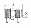 202702 SAE O-Ring Boss to 37º Flare